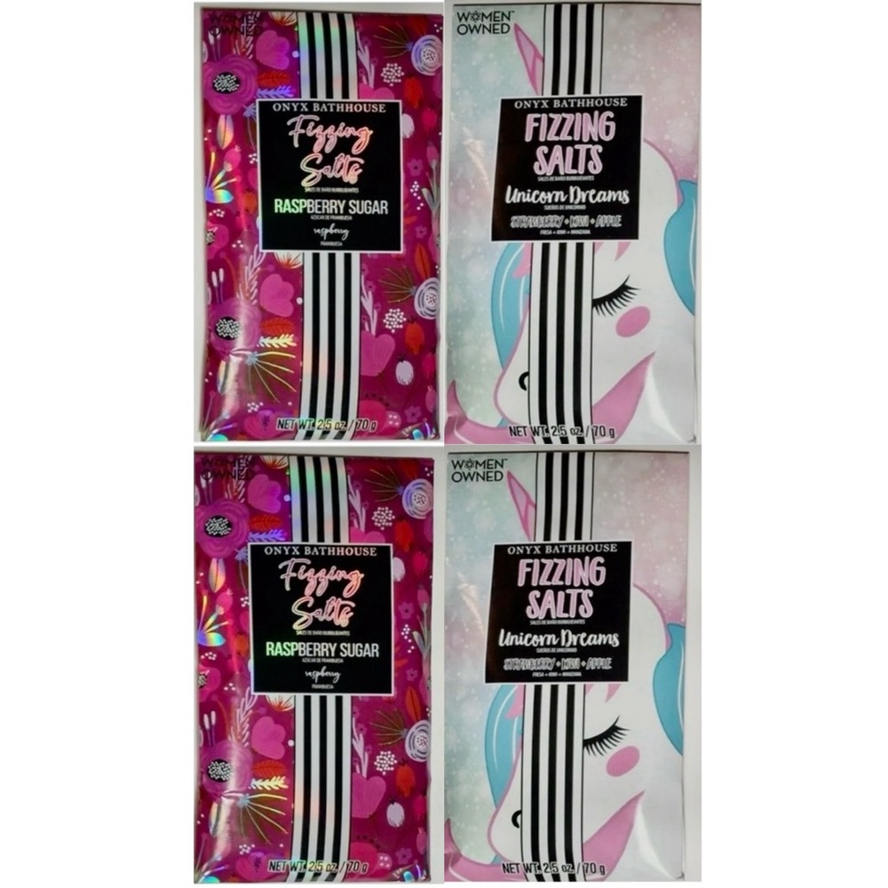 4/$20 4pk-Onyx Bathhouse Luxury Bath Fizzing Salts - 2.5oz
